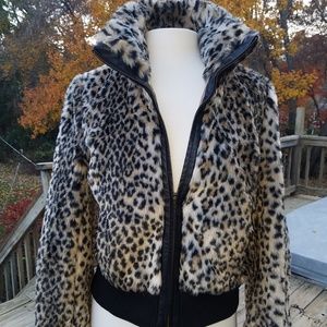 Leopard Faux Fur Jacket